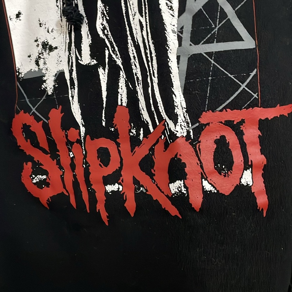 Slipknot Hot Topic Raw Hem Crop Top Hoodie - Picture 11 of 11